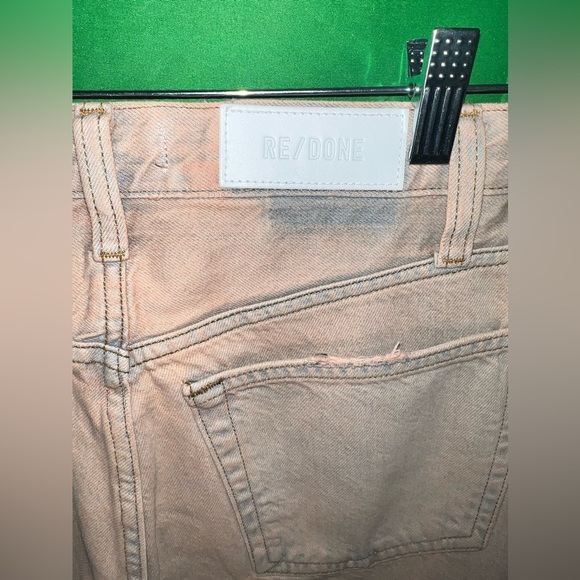 NWT Re/Done 90s Destroyed Straight Leg Orange Tint Jeans size 25 - Picture 8 of 12